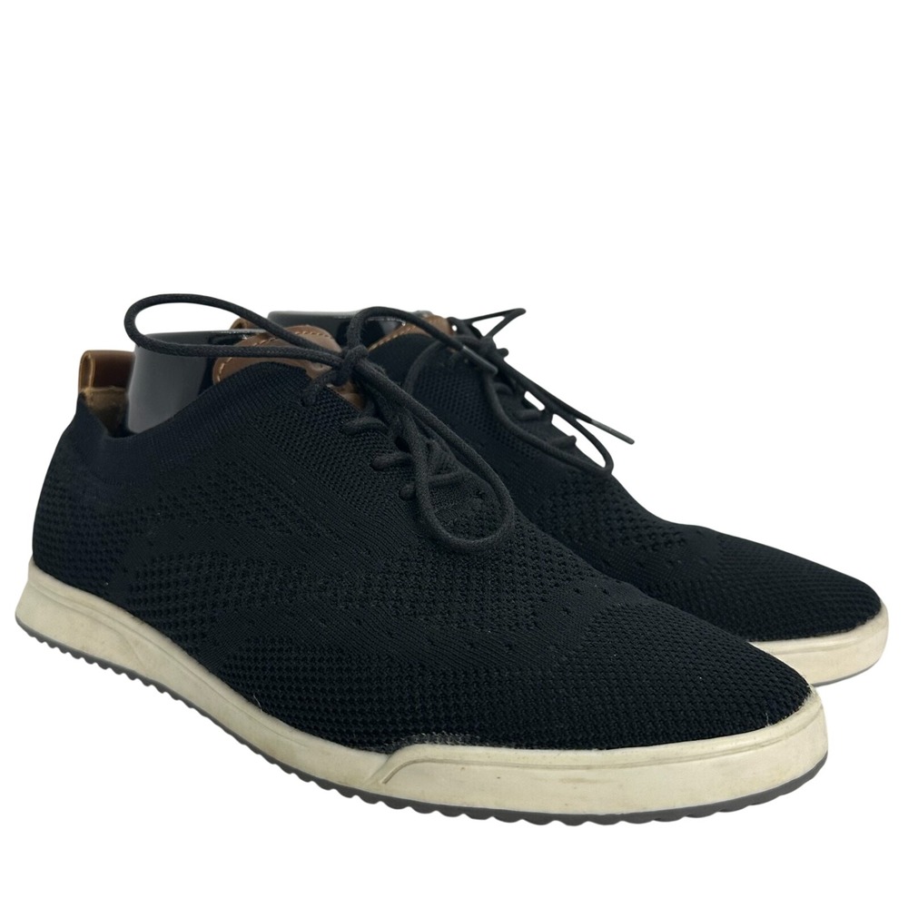 Izod Breeze Men 9.5 Casual Lace Up Oxfords‎ Knitted Fabric Memory Foam BLACK